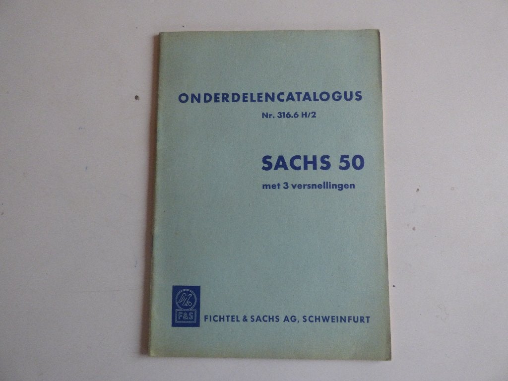 SACHS 50 3 VERSNELLINGEN ONDERDELENLIJST 316.6 H/2, Fietsen en Brommers, Ophalen of Verzenden, Zo goed als nieuw