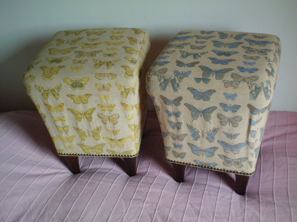 Krukje Iosis stof, vlinder geel, EN MEER VLINDERTJES !!!, Minder dan 50 cm, Vierkant, Nieuw, Minder dan 50 cm