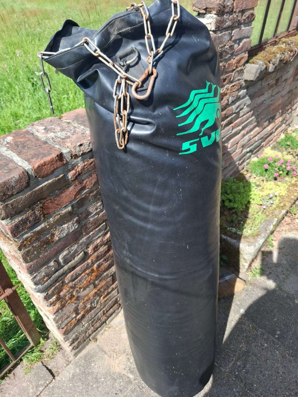 Bokszak - Zwart met Groen Logo, Ophalen, Gebruikt, Bokszak