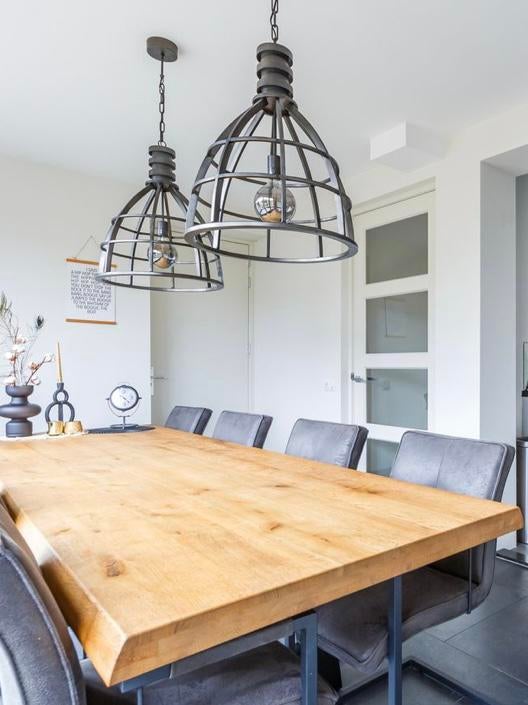 Industriële hanglamp, Ophalen, 50 tot 75 cm, Zo goed als nieuw, Metaal