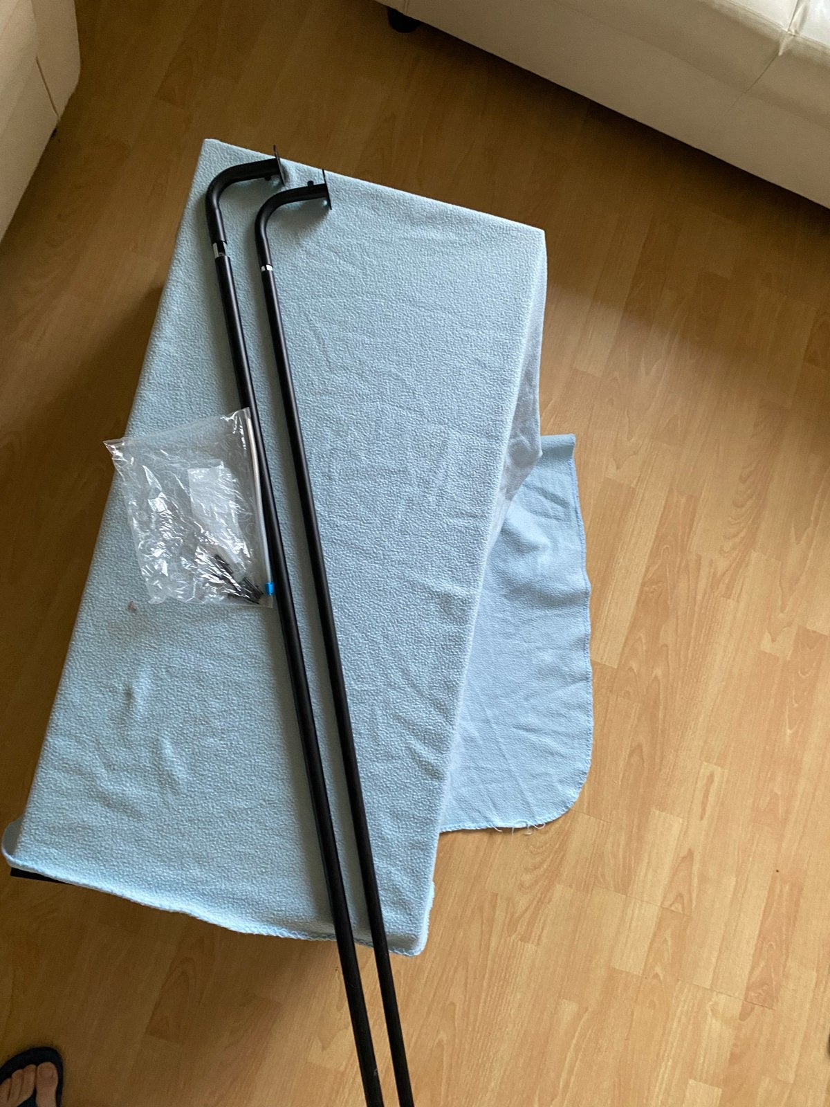 Zwarte gordijnroedes met bevestigingsmateriaal, Minder dan 50 cm, Zwart, Ophalen of Verzenden, Zo goed als nieuw