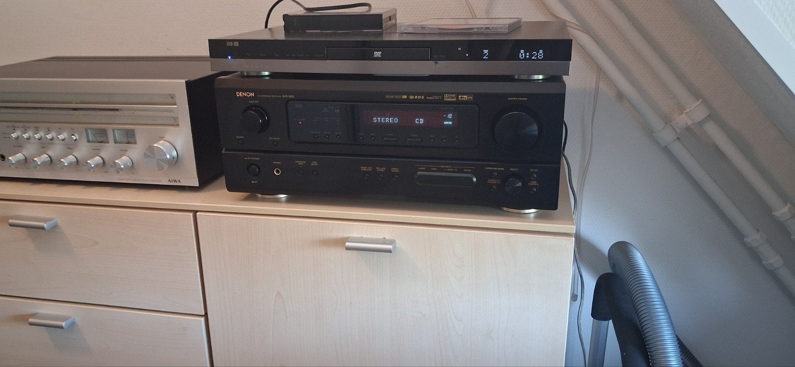 Denon AVR 1803 reciever, Ophalen, Denon, Zo goed als nieuw, 120 watt of meer
