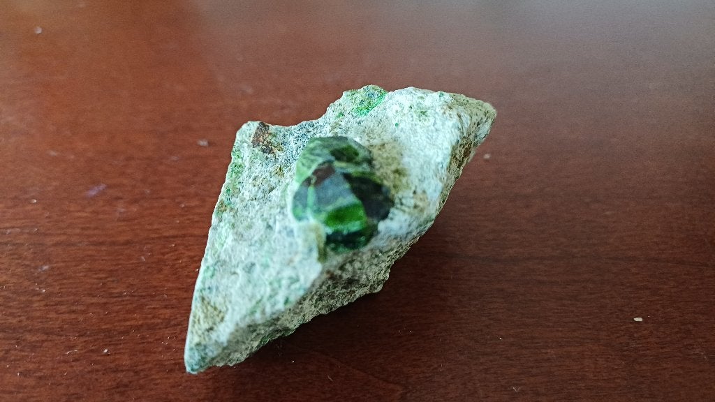 202609 Groene Demantoiet Demantoid Granaat Iran, Ophalen of Verzenden, Mineraal