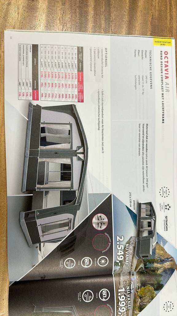 Dorema octavia air, Caravans en Kamperen, Ophalen, Zo goed als nieuw