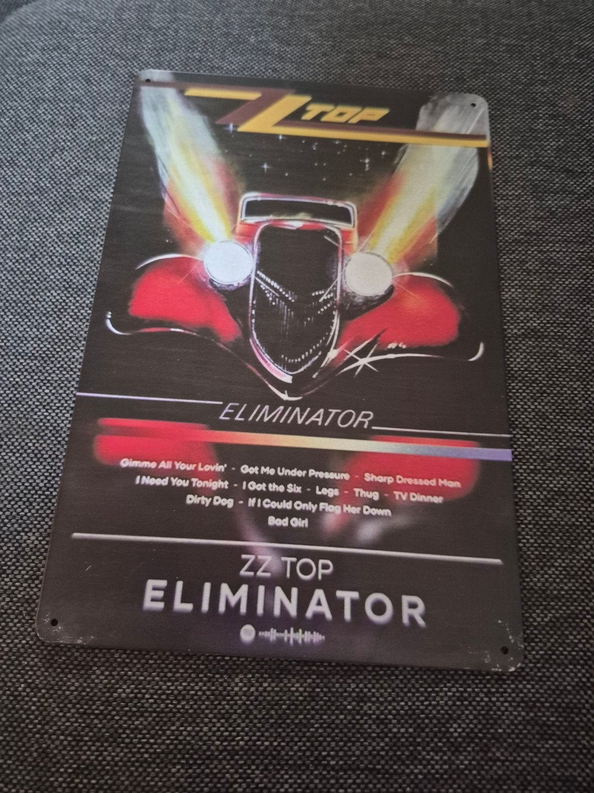 ZZ Top Eliminator Reclamebord - Metalen Plaat, Ophalen of Verzenden, Gebruikt, Reclamebord