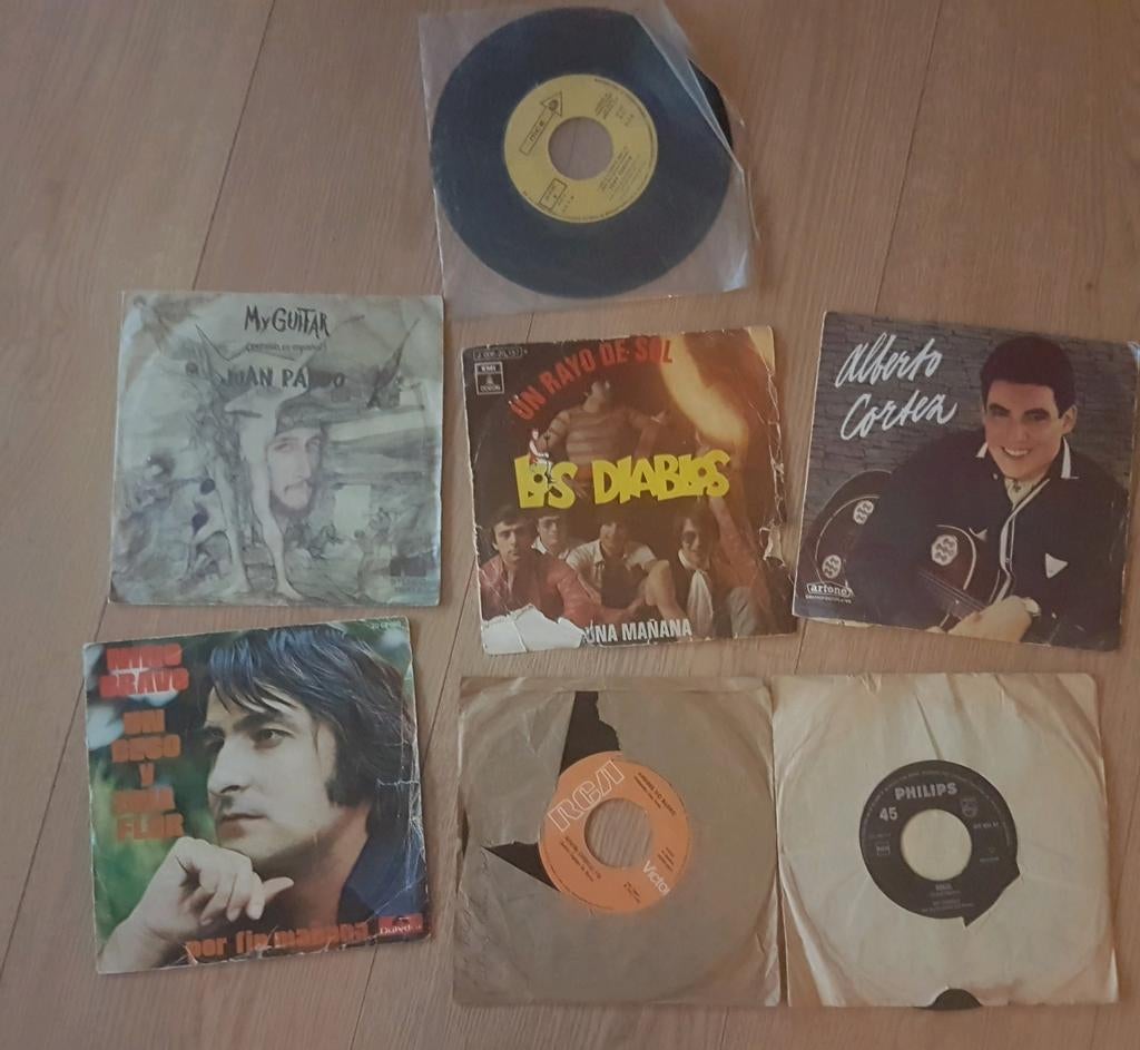 7 Spaanse vinyl singles, Ophalen of Verzenden, Gebruikt, Wereldmuziek, Single