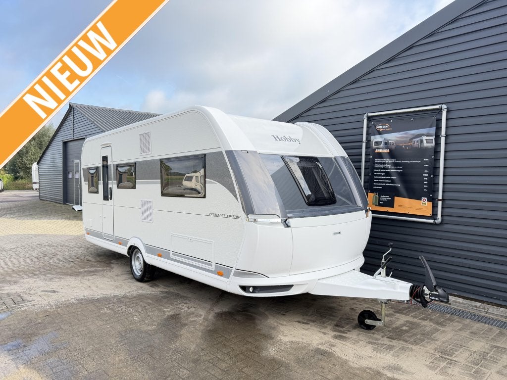 Hobby Excellent Edition 495 UL 2026 enkele bedden, zware as, Caravans en Kamperen, Caravans, Schokbreker, Rondzit, Hobby, Bedrijf
