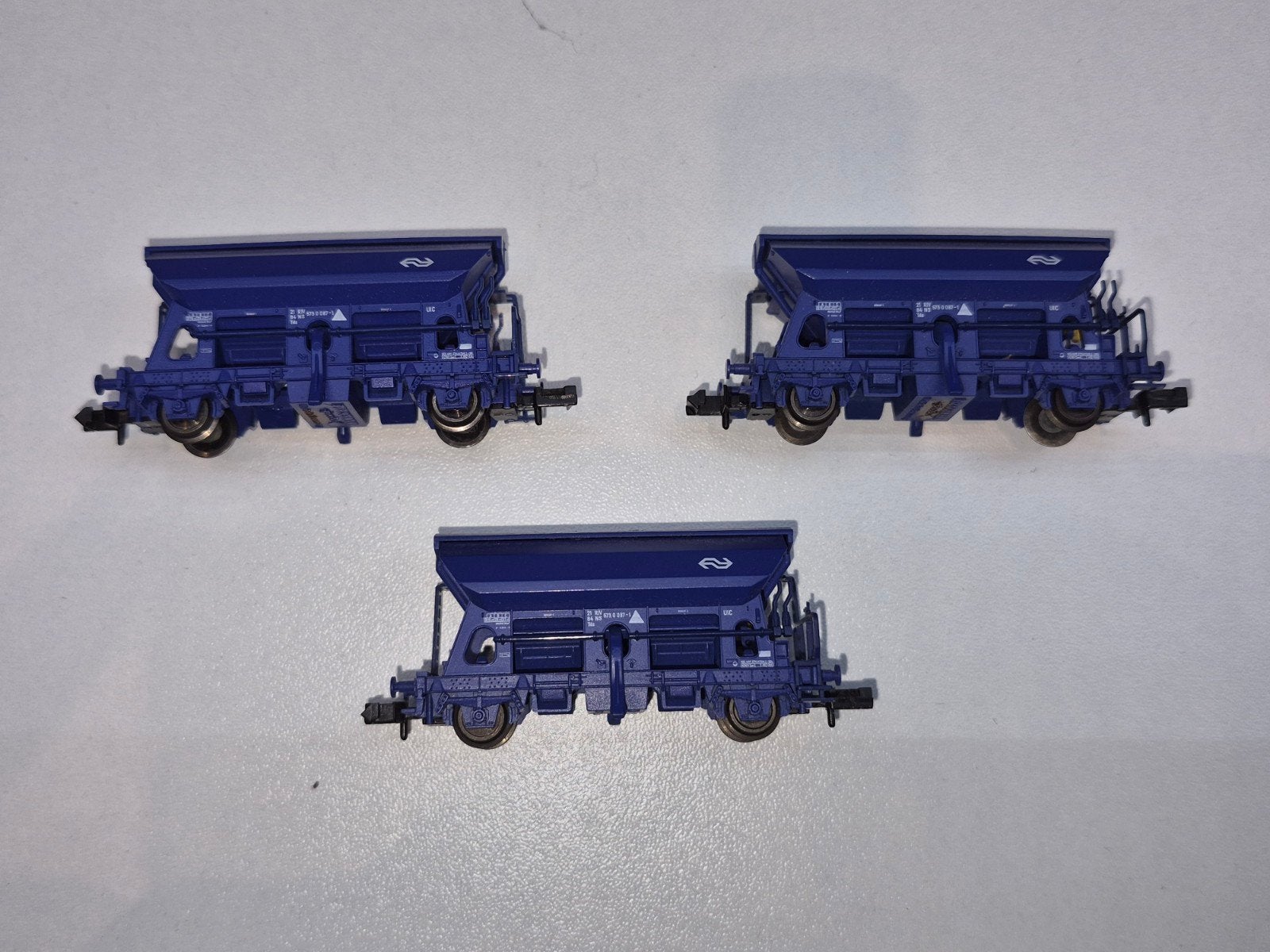 3 x NS zelflossers van fleischmann piccolo, Gelijkstroom, Fleischmann, Wagon, Ophalen of Verzenden
