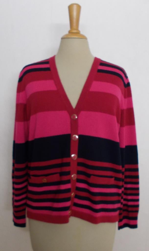 50% merino wol mix opvallend leuk vestje! L, Verzenden, Zo goed als nieuw, Maat 42/44 (L), Roze