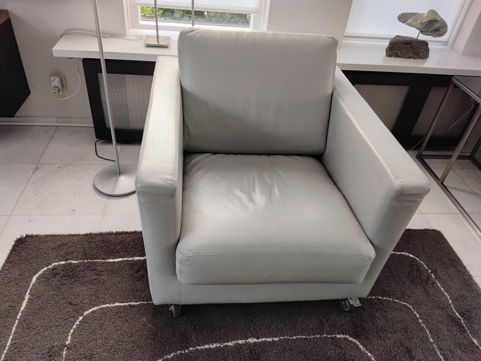 leren stoelen, Ophalen, Leer, Zo goed als nieuw, Strak design