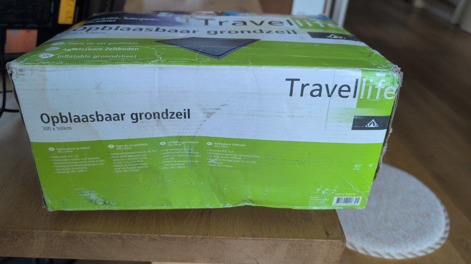 Opblaasbaaar gondzeil Travellife nieuw 300 x 500 x 5, Caravans en Kamperen, Ophalen of Verzenden, Nieuw