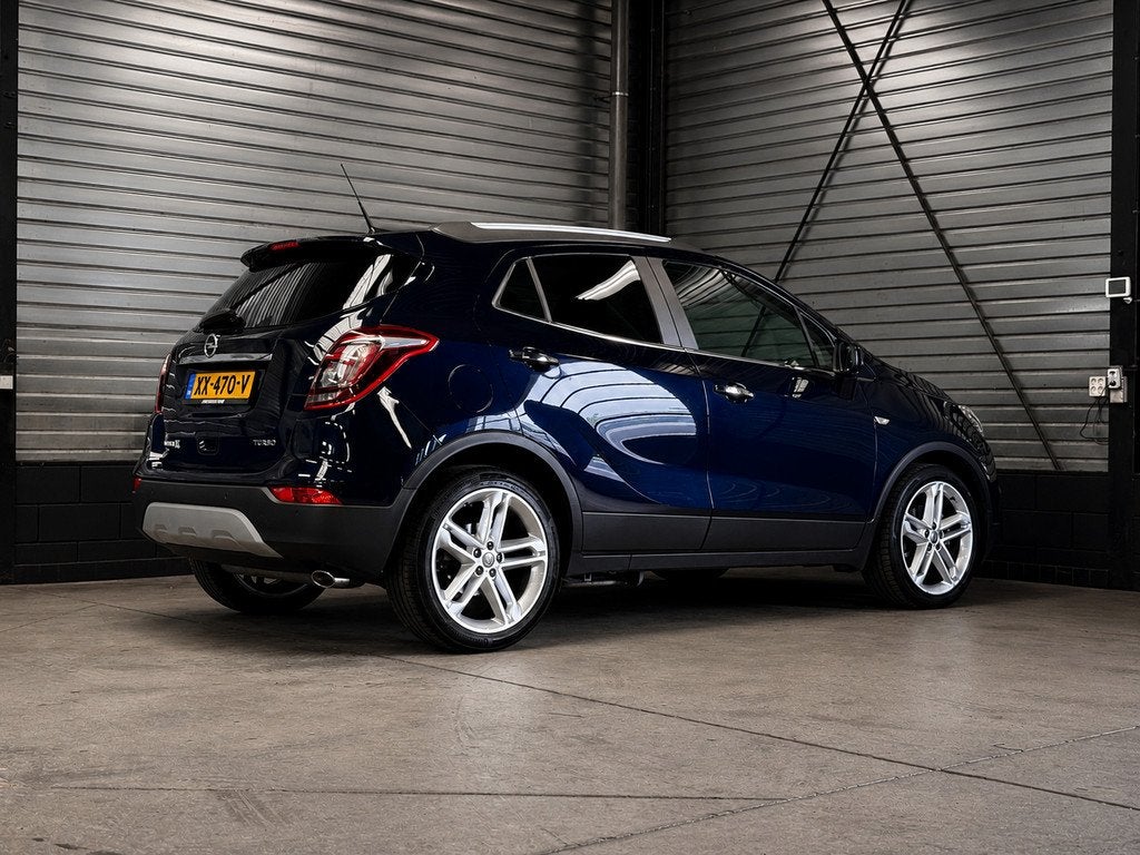 Opel Mokka X 1.4 Turbo Innovation | Panodak | LED | Camera |, Gebruikt, Met garantie (alle), Blauw, Leder