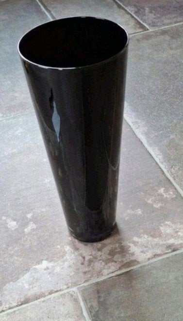 mooie zwarte vaas van intratuin, Zwart, Ophalen of Verzenden, Zo goed als nieuw, 40 cm