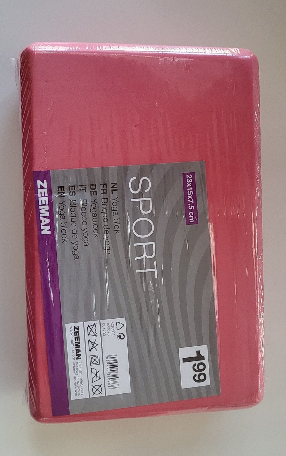 Nieuw roze yoga blok - 23x15x7.5 cm, Ophalen of Verzenden, Nieuw, Yoga-accessoire