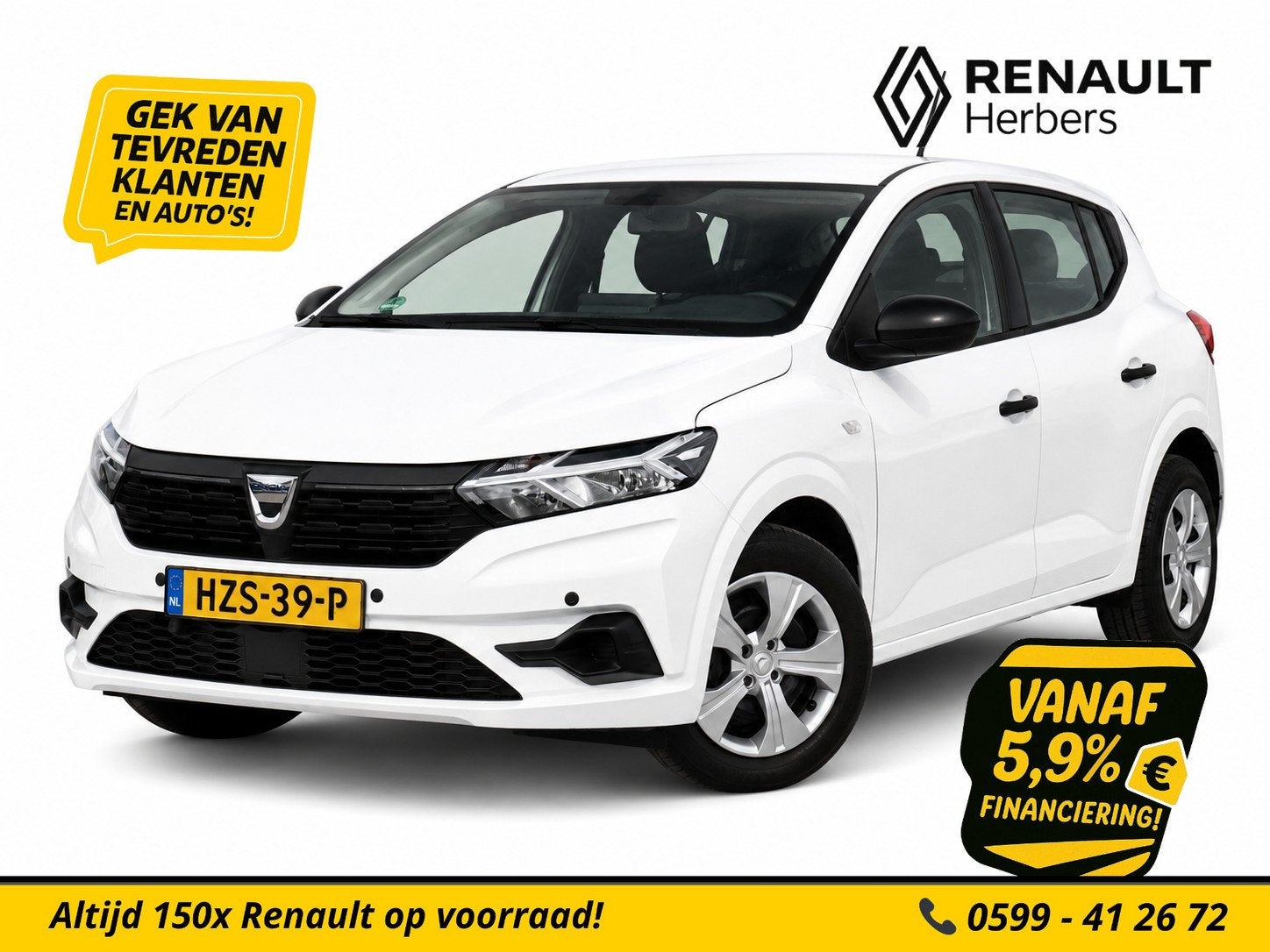 Dacia Sandero 1.0 TCe 90 Comfort AIRCO / APPLE CARPLAY, Auto's, Voorwielaandrijving, 1027 kg, Stof, Gebruikt