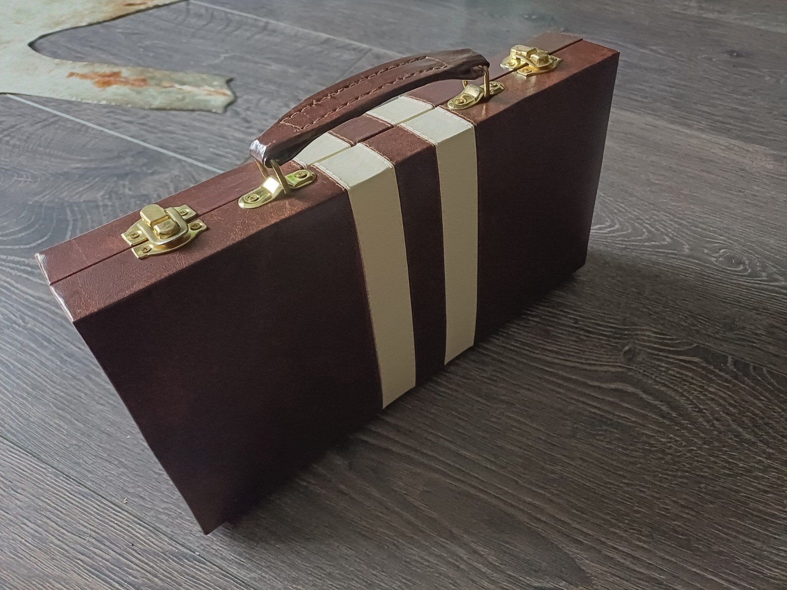 Vintage Reisspelset: Backgammon, Schaken, Domino, Kaarten, Een of twee spelers, Ophalen of Verzenden, Gebruikt