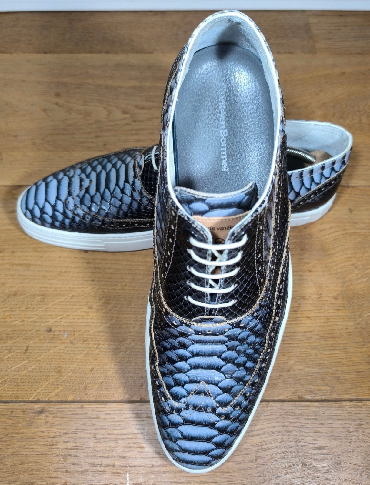 Floris van Bommel herenschoenen maat 9 / 43, Ophalen, Blauw, Floris van Bommel, Zo goed als nieuw
