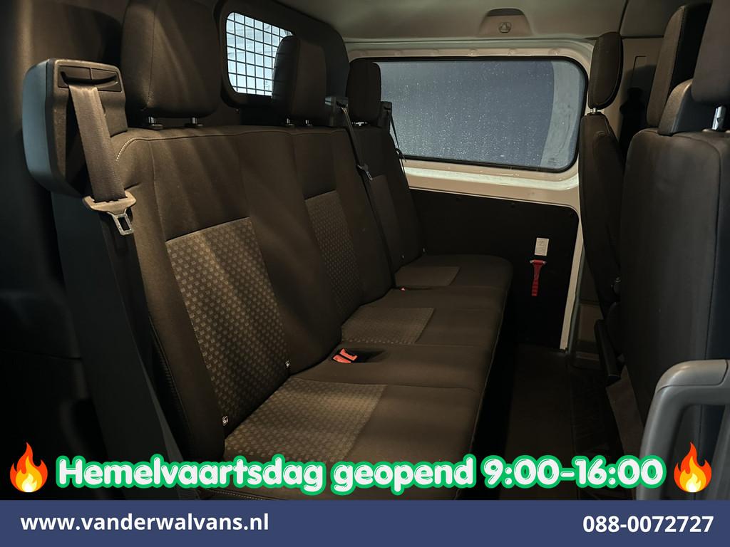 Ford Transit Custom 2.0 TDCI 131pk L2H1 Dubbele Cabine Euro6, Auto's, Voorwielaandrijving, 4 cilinders, 2800 kg, Wit