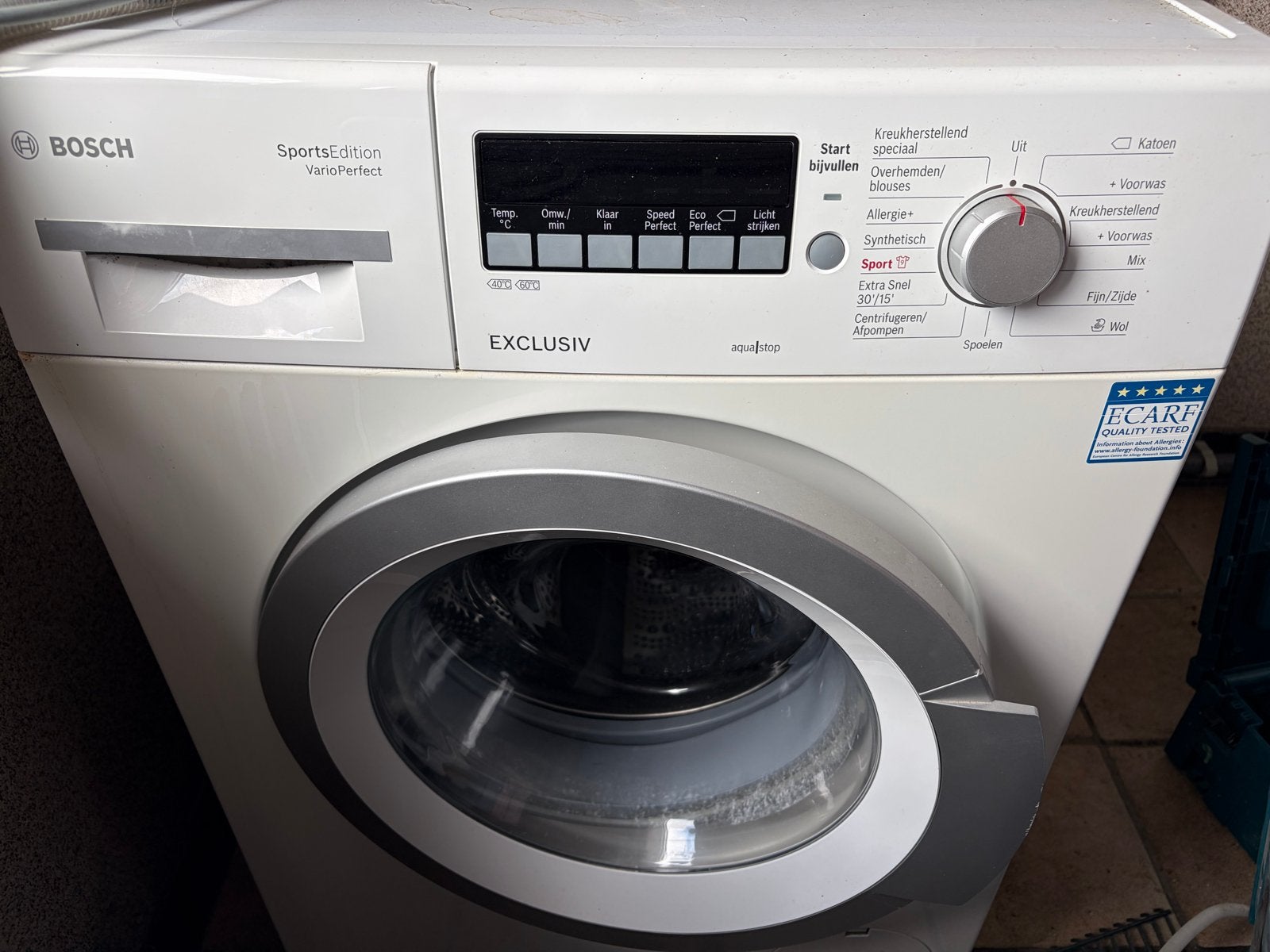 Bosch SportsEdition VarioPerfect Wasmachine, Witgoed en Apparatuur, Wasmachines, Ophalen, Gebruikt, Voorlader, Kort programma