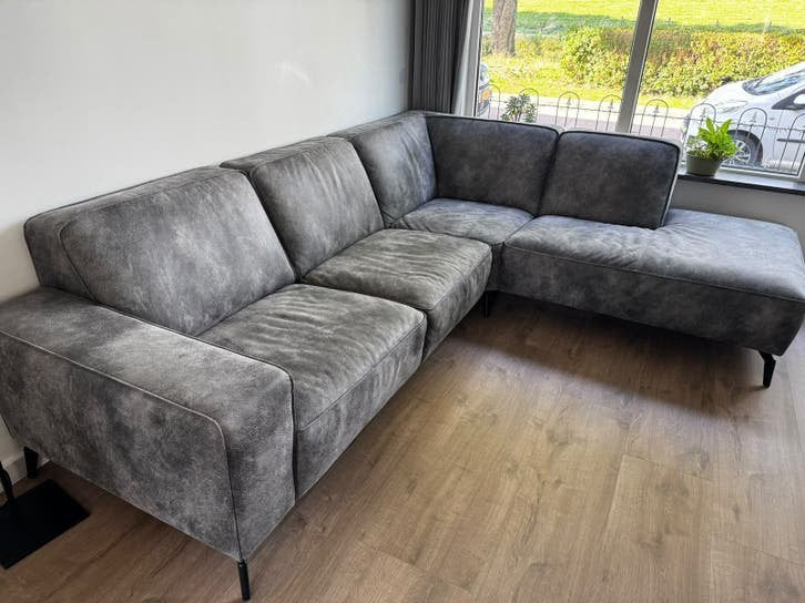 Bankstel grijs, Ophalen, Zo goed als nieuw, 75 tot 100 cm