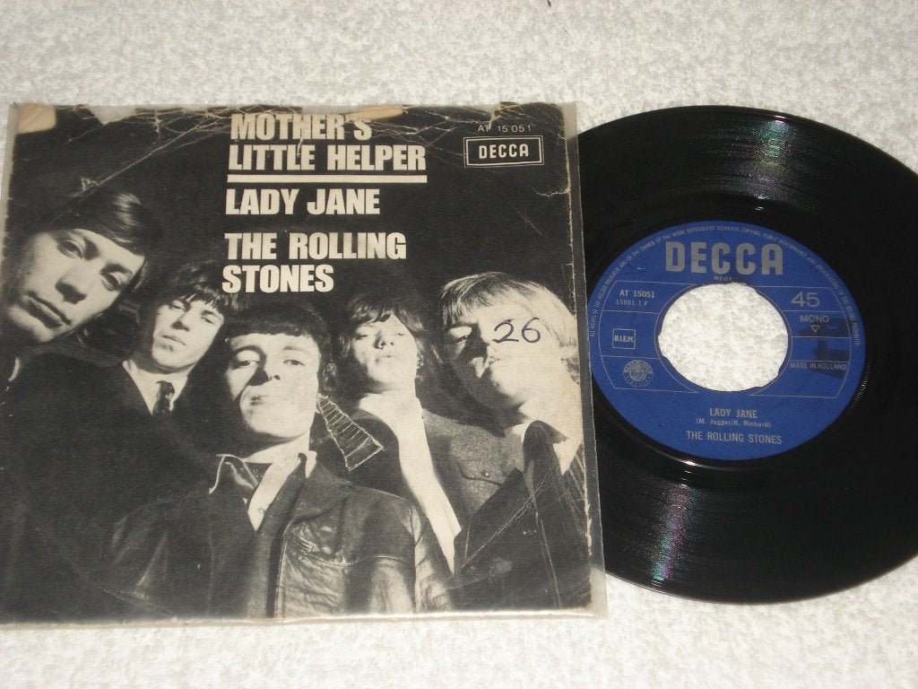 Rolling Stones     Lady Jane    Orgineel, Cd's en Dvd's, Vinyl Singles, Gebruikt, Fotohoes, Originele persing, Pop, Ophalen of Verzenden