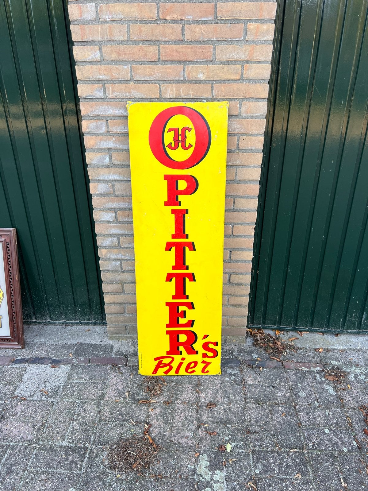 Vintage Pittler's Bier reclamebord blikken bier bord, Ophalen of Verzenden, Gebruikt, Reclamebord