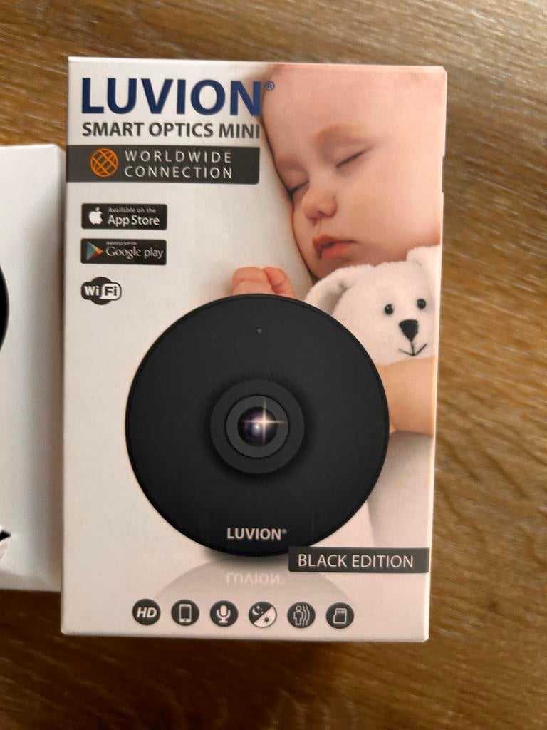 Luvion Smart Optics Mini Wifi Babyfoon Camera Zwart, Kinderen en Baby's, Babyfoons, Ophalen, Zo goed als nieuw, 250 meter of meer