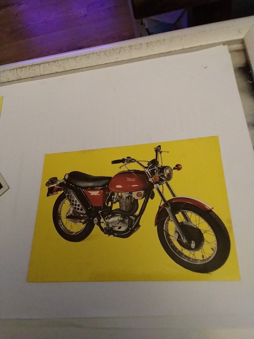 Vintage BSA Gold Star Motorfiets Ansichtkaart, Ophalen of Verzenden