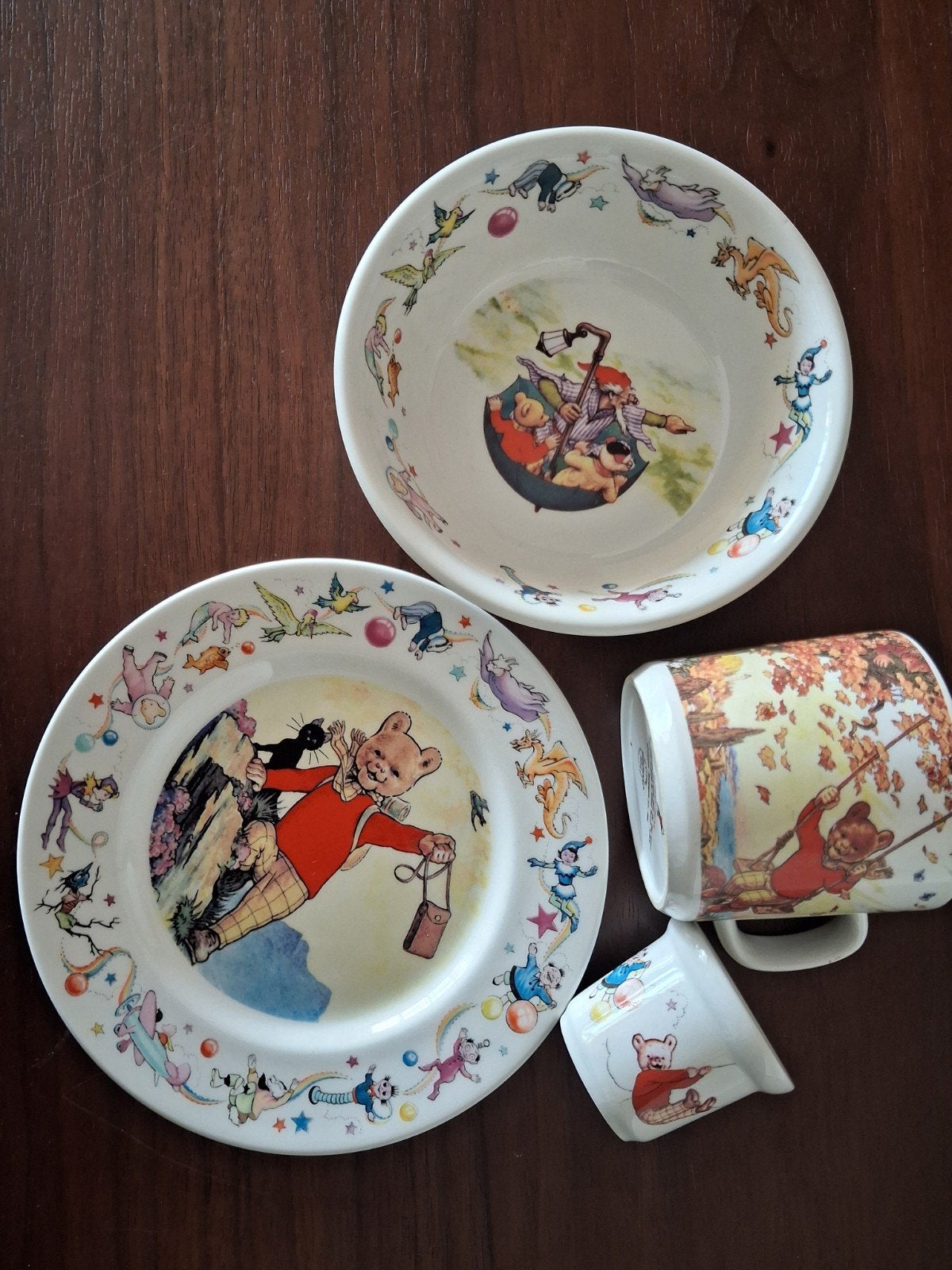 Rupert Bear Kinder servies, Ophalen
