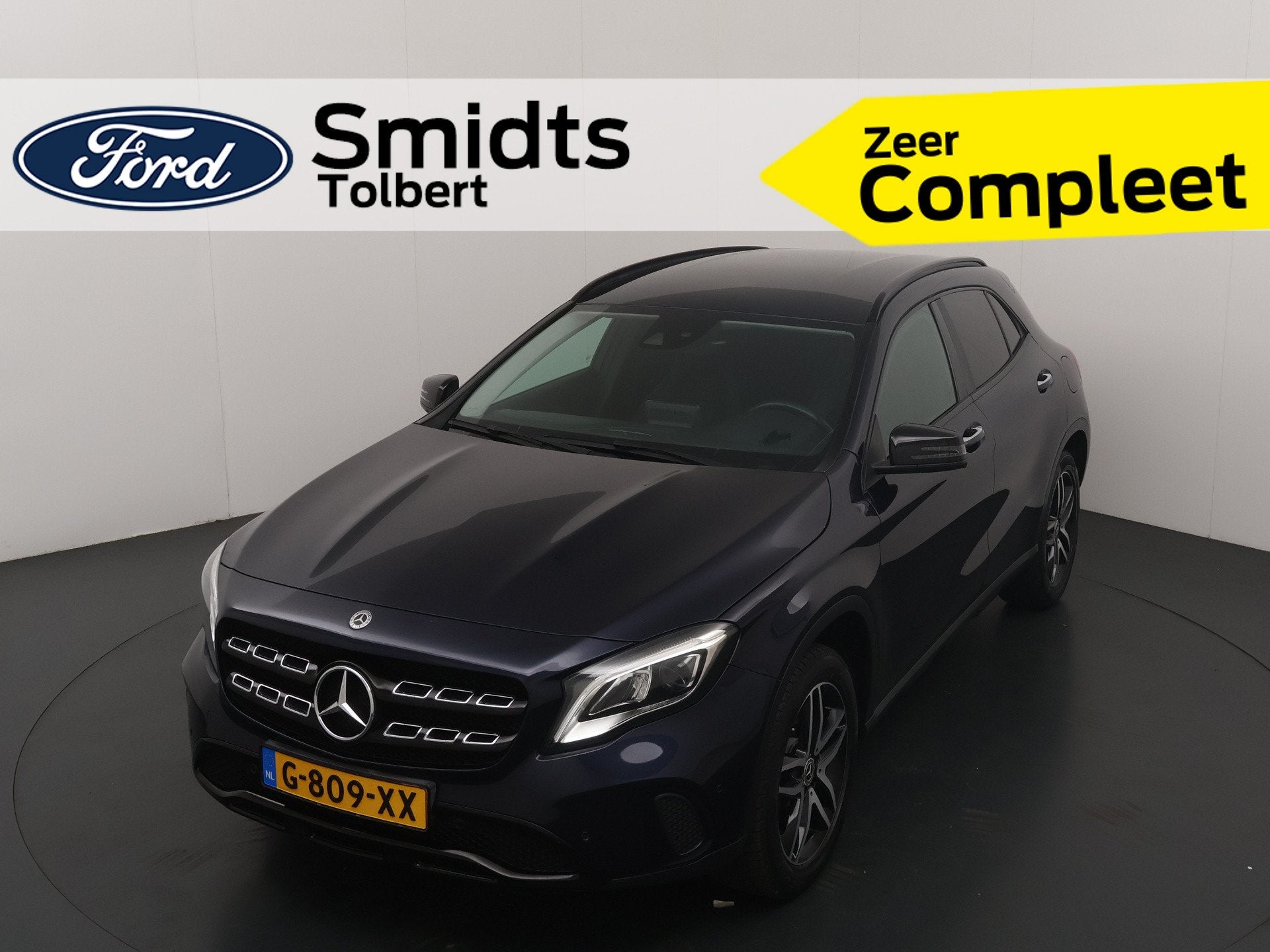 Mercedes-Benz GLA 200 Premium Plus | Automaat | Afn. Trekhaa, Gebruikt, 715 kg, Blauw, Leder en Stof