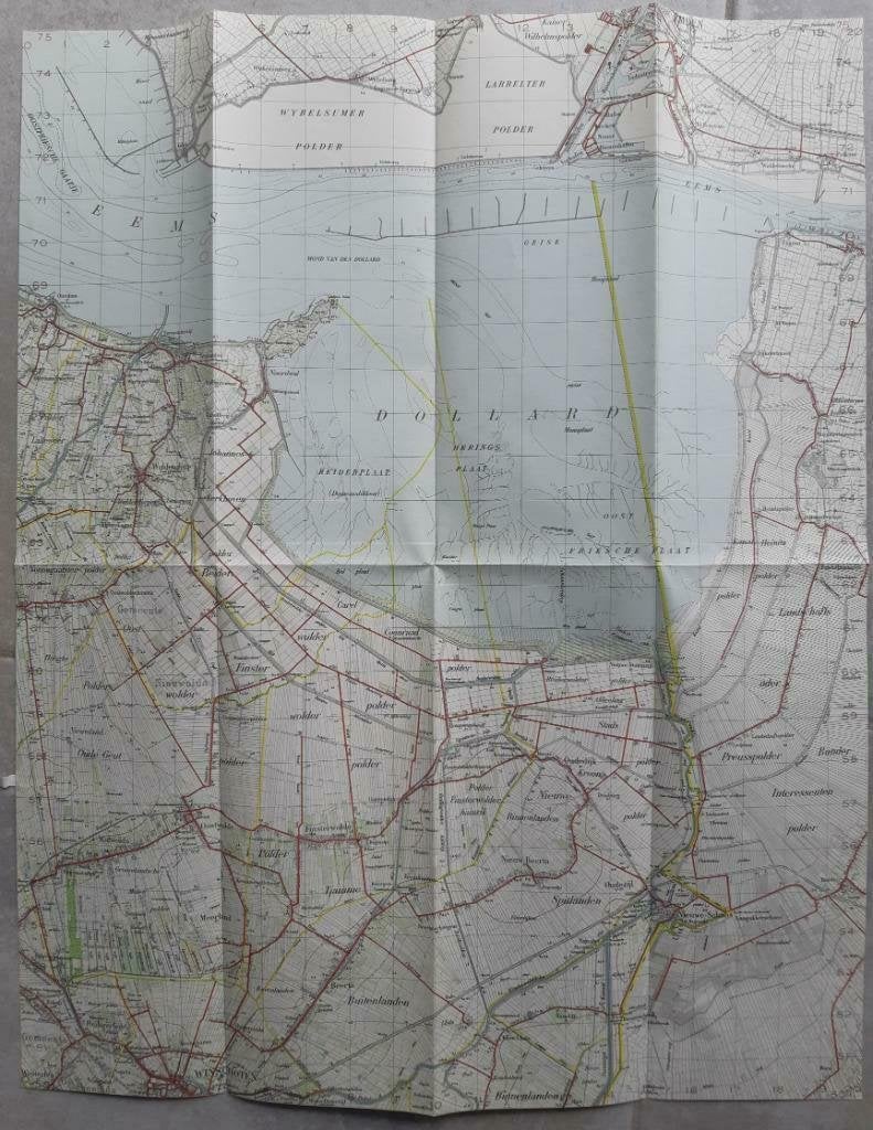 008-1 / Nieuwe-Schans Stafkaart uit 1933, Ophalen of Verzenden, 1800 tot 2000, Landkaart, Zo goed als nieuw