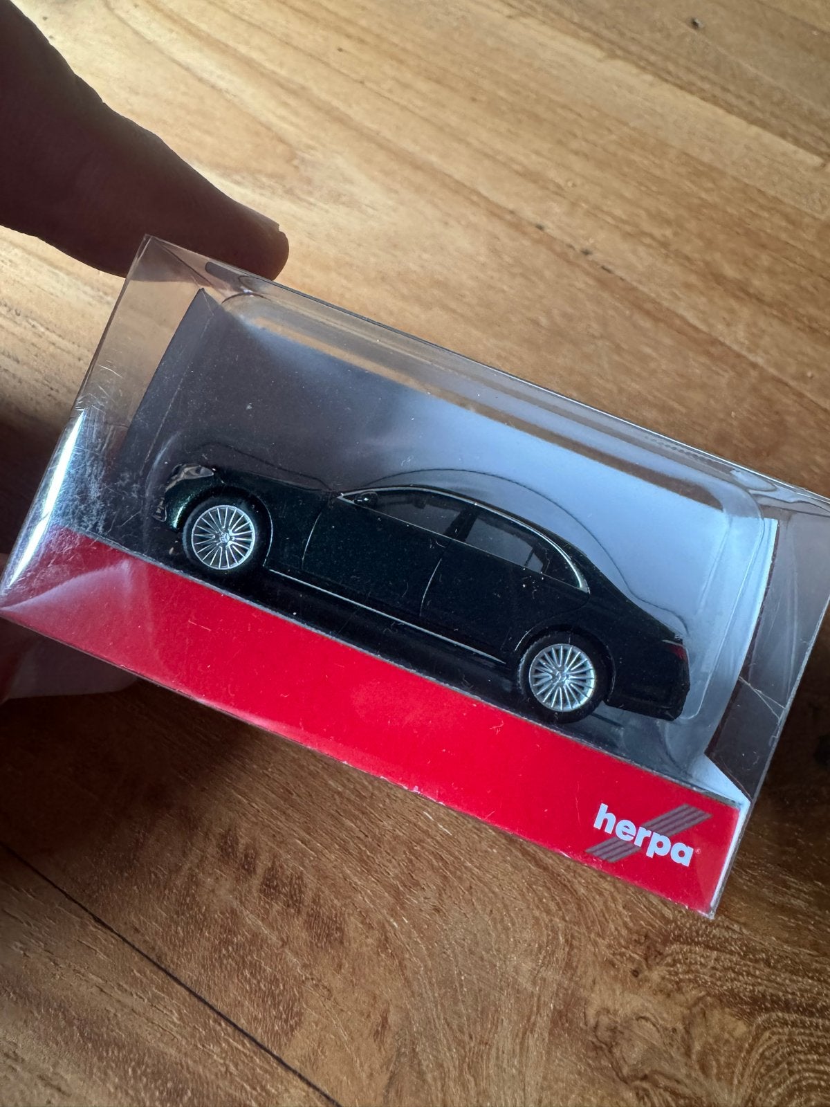 Herpa 1:87 Mercedes S-Klasse Donkergroen Nieuw, Ophalen of Verzenden, Nieuw, Auto, Herpa