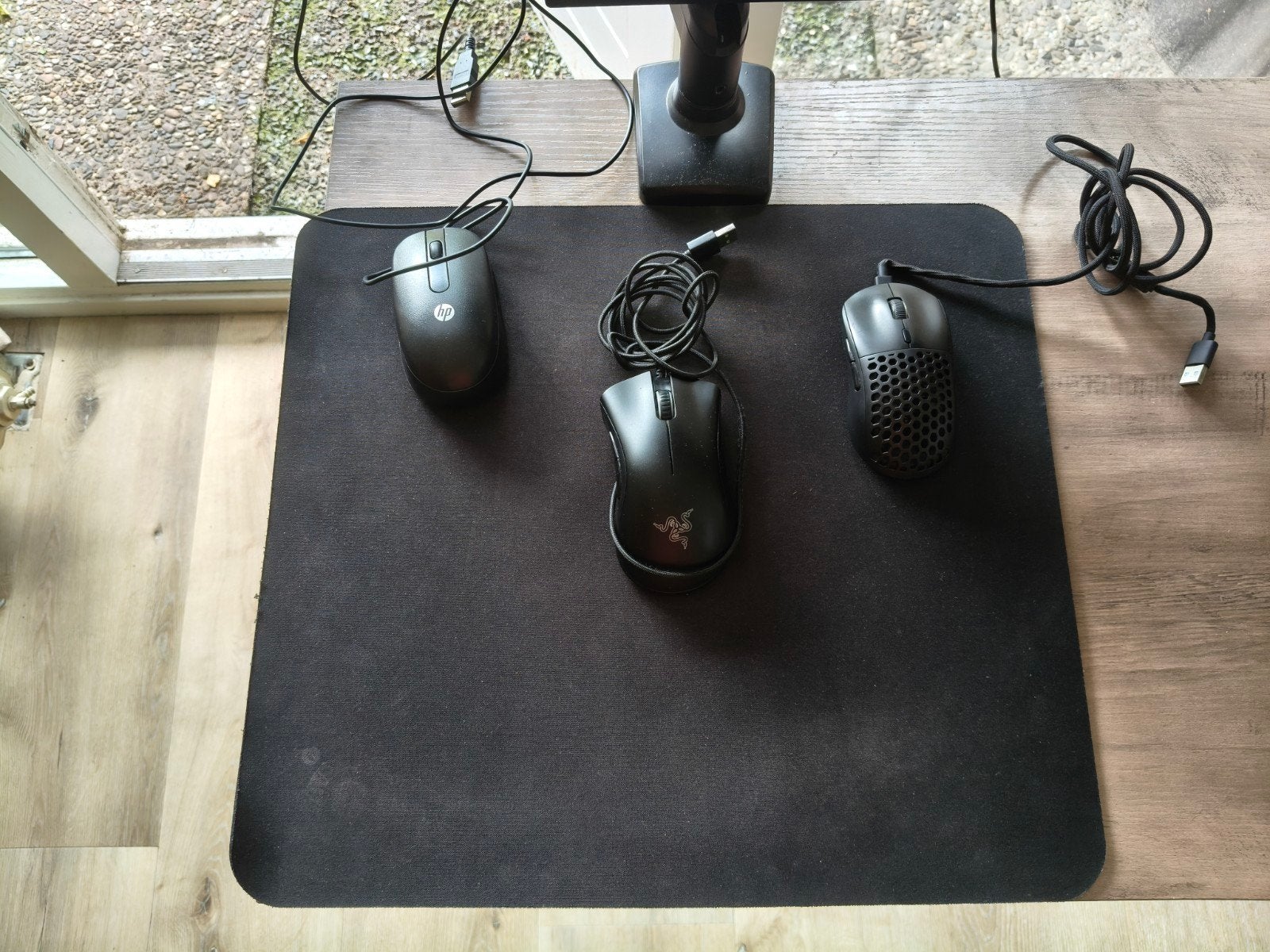 Razer DeathAdder + Ajazz AJ199 + SteelSeries QcK + hp Bundle, Computers en Software, Muizen, Ophalen of Verzenden, Gaming muis