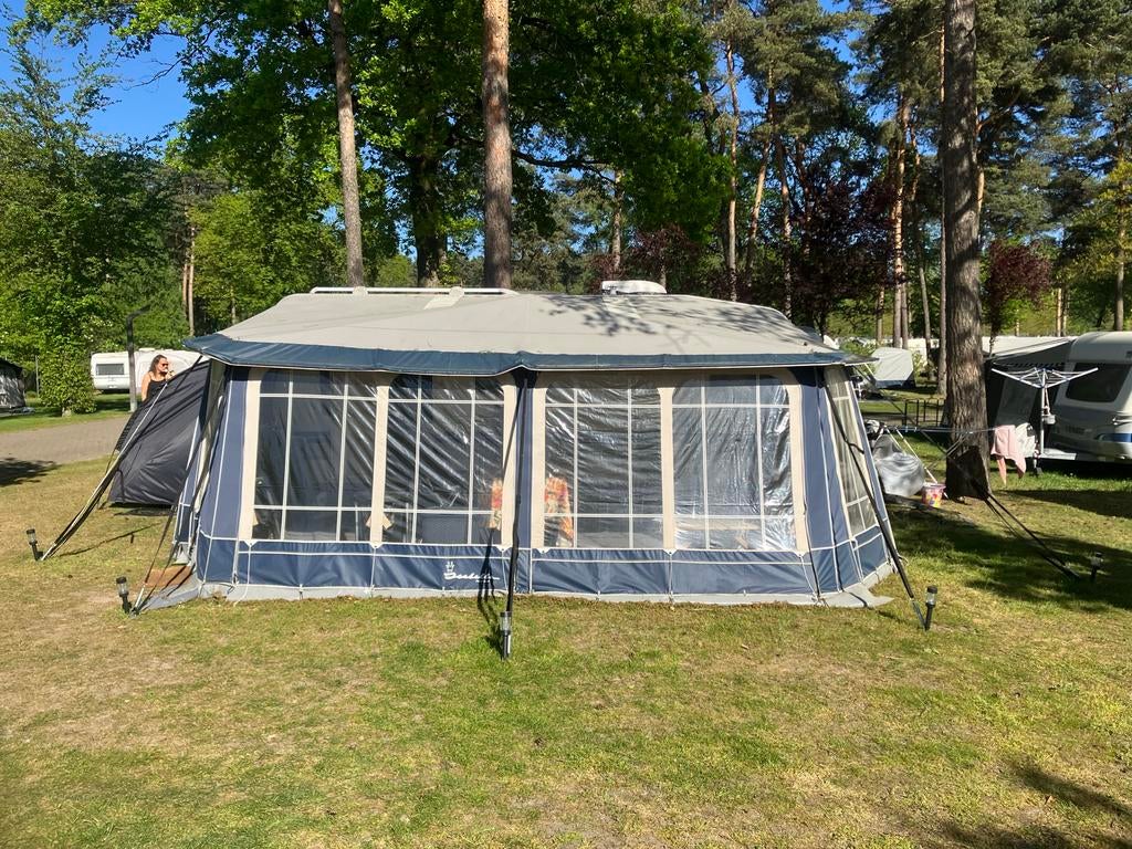 Ruime voortent voor caravan  OPKNAPPER !!!, Caravans en Kamperen, Ophalen, Gebruikt