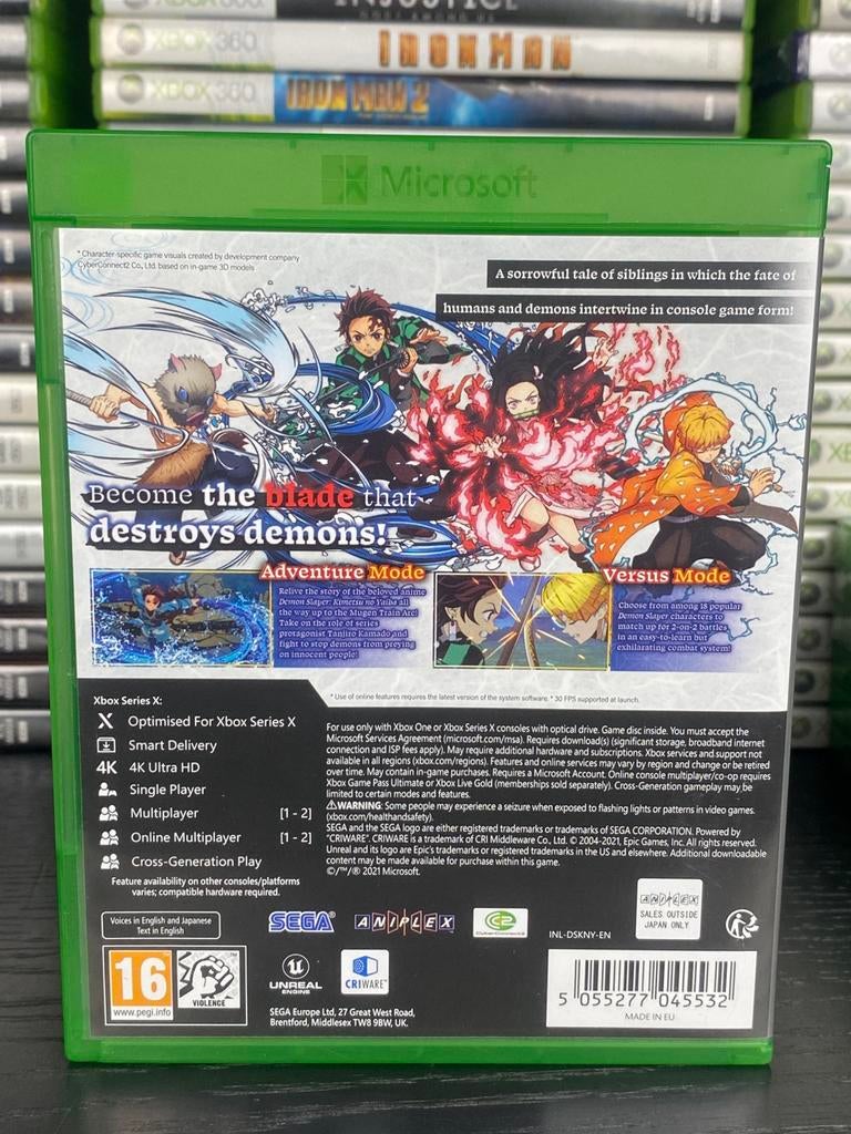 Demon Slayer Kimetsu No Yaiba The Hinokami Chronicles Xbox, Ophalen of Verzenden, Zo goed als nieuw, Info@sega.com, Www.sega.com