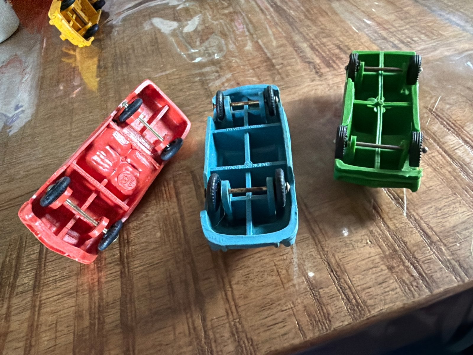Vintage Tomte Laerdal speelgoedauto's - 3 stuks, Gebruikt, Auto, Ophalen of Verzenden, X