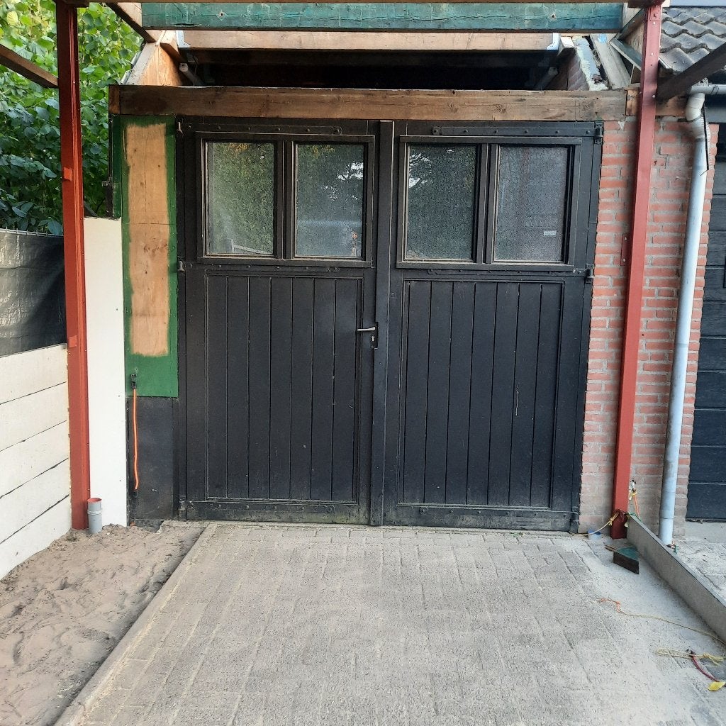Houten garagedeur, Doe-het-zelf en Verbouw, Deuren en Horren, Ophalen, Gebruikt, Garagedeur, Hout