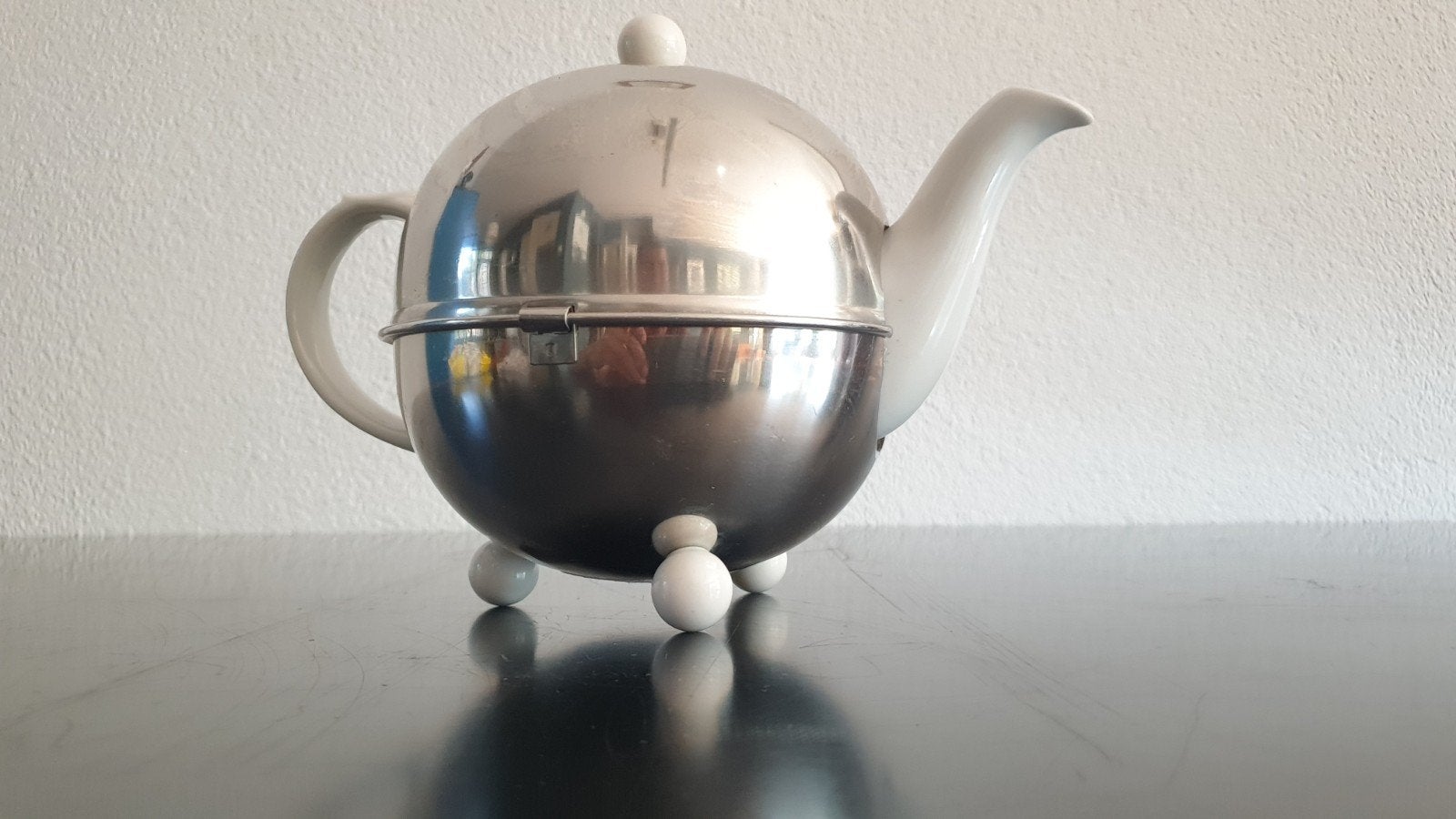 Thermothe Inox 18/8 theepot met isolatie, Ophalen, Zo goed als nieuw