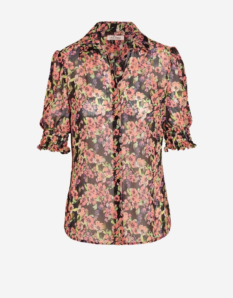 LADRESS gebloemde blouse met kaartjes, Overige kleuren, Verzenden, Maat 46/48 (XL) of groter, Nieuw