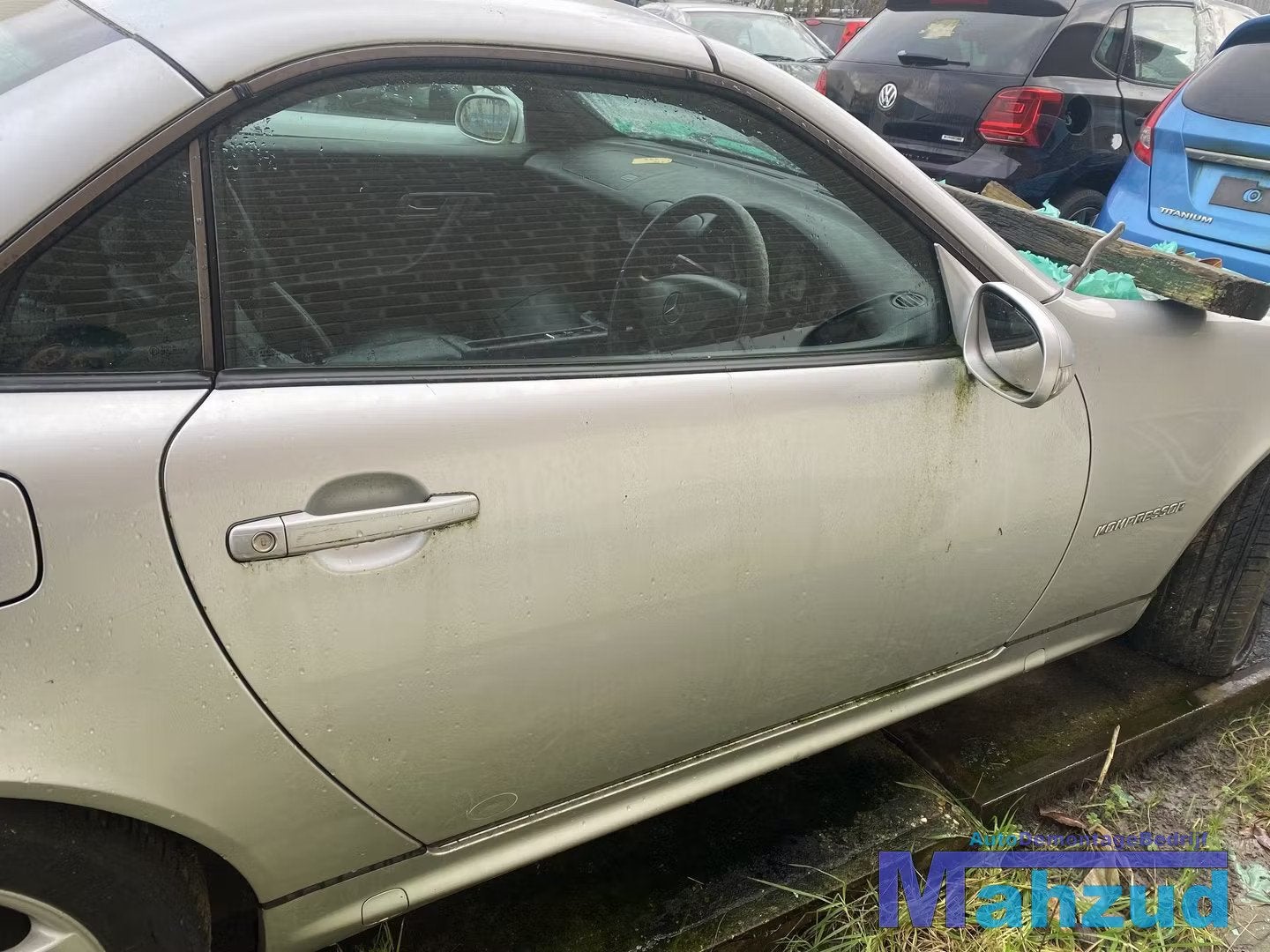 MERCEDES SLK R170 Grijs 744 rechts deur portier 1996-2004, Gebruikt, Mercedes-Benz AG, Deur, Mercedes-Benz