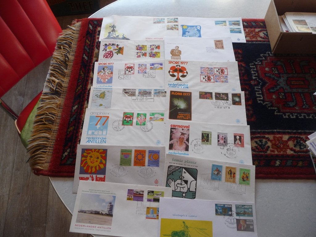 postzegels ned antillen, Ophalen of Verzenden, Overige landen, Gestempeld