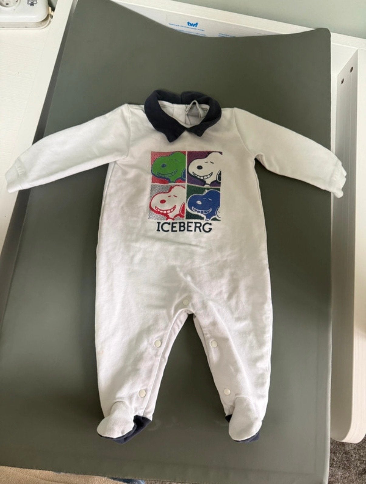 Iceberg Baby Romper met Snoopy print Maat 68, Ophalen of Verzenden, Zo goed als nieuw, Jongetje of Meisje