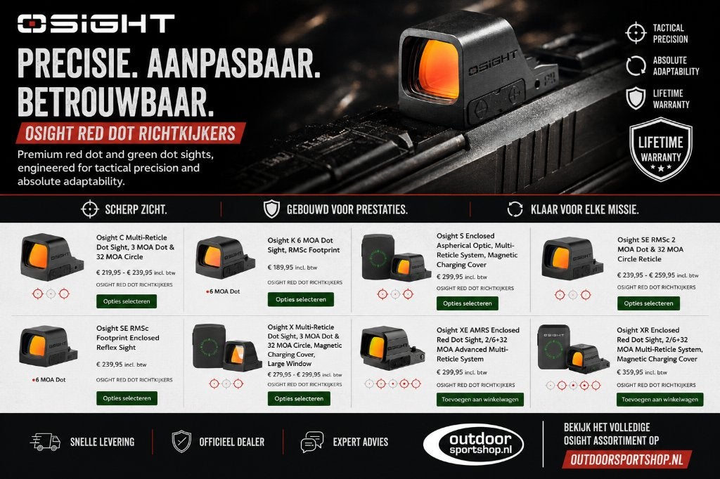 Osight Red Dot Richtkijkers, Outdoorsportshop, Info@outdoorsportshop.nl, Osight, Nieuw