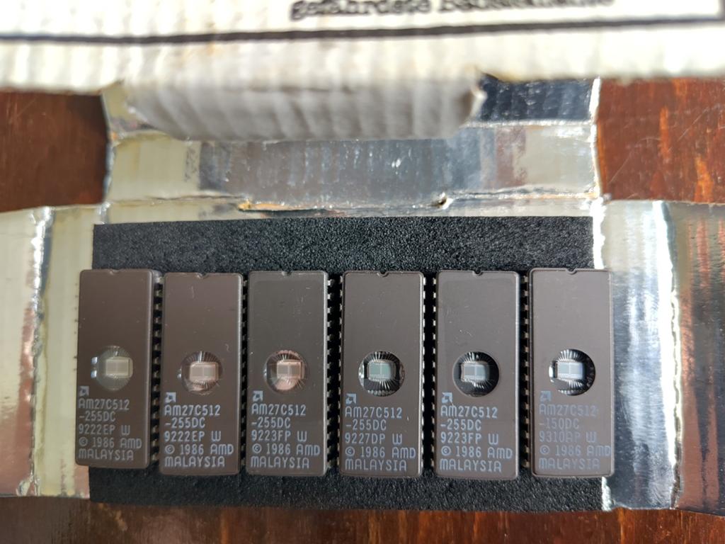 6x AMD AM27C512 EPROM Chips - Vintage Computer Onderdelen, Ophalen of Verzenden, Gebruikt
