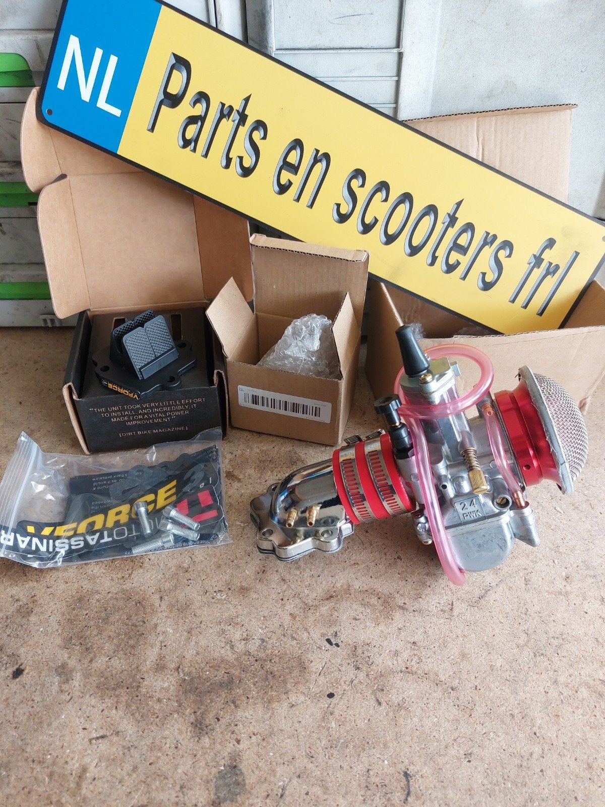 minarelli horizontaal aerox inlaat set 70cc pwk 24mm VFORCE3, Ophalen of Verzenden, Nieuw, Carburateur, Yamaha