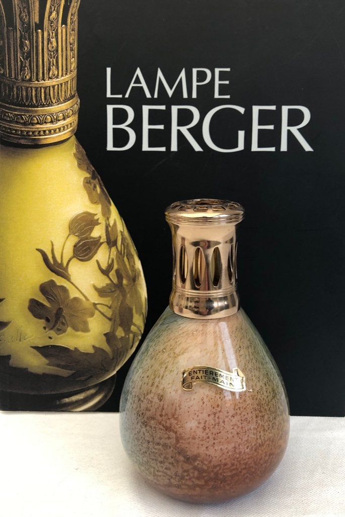 Lampe Berger - marmerglas stijlvolle geurbrander - Zgan, Ophalen of Verzenden, Zo goed als nieuw, Glas