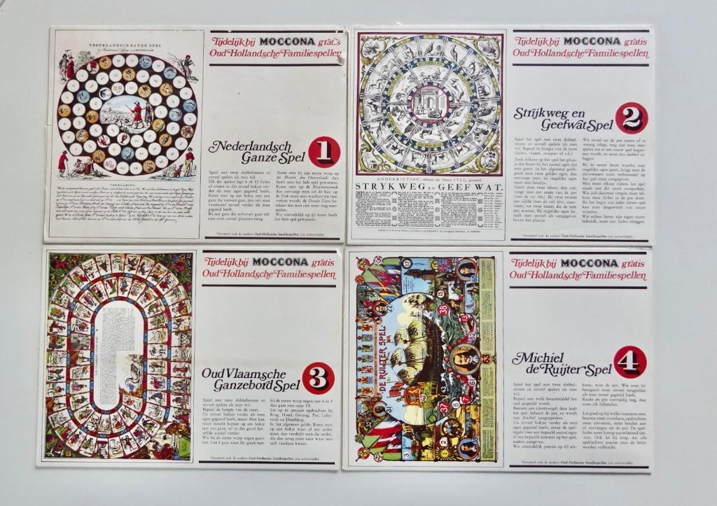 Moccona 4 verschillende gezelschapsspellen 1972, Ophalen of Verzenden, Zo goed als nieuw, Moccona
