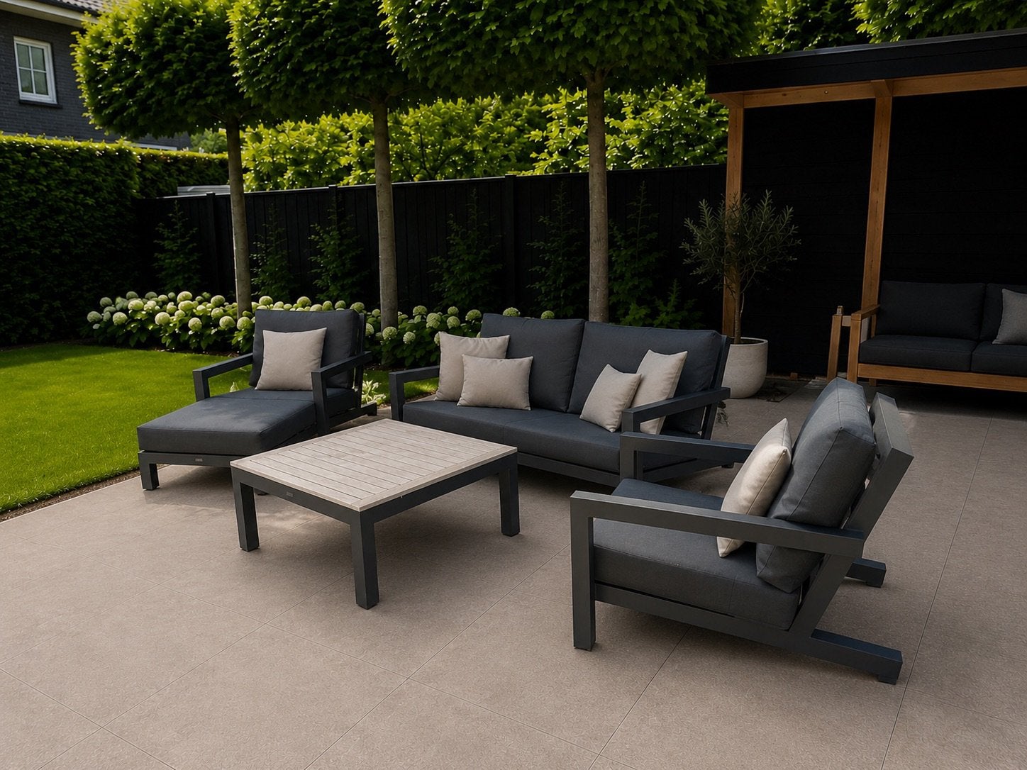 LIFE Block Loungeset Tuinset, Ophalen of Verzenden, Zo goed als nieuw, Aluminium, Bank