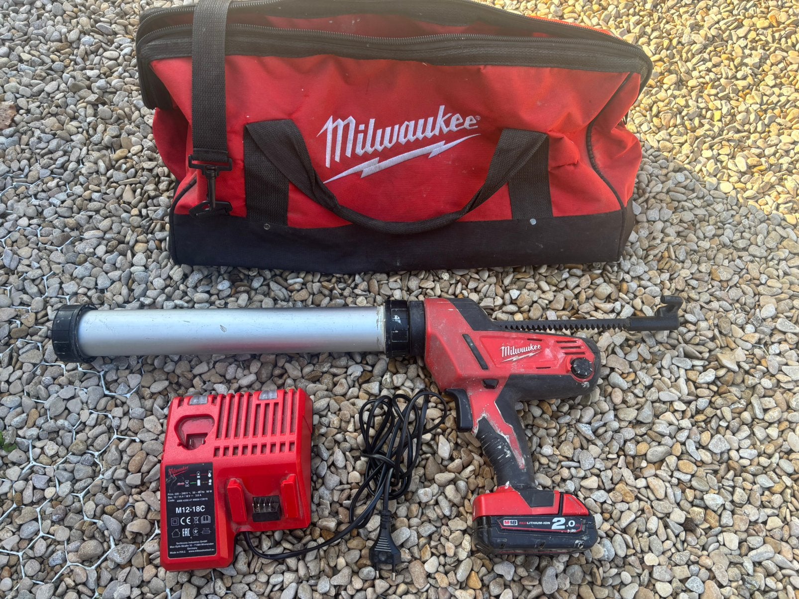Milwaukee Cp18 elektrische kitpspuit, Ophalen, Zo goed als nieuw, Kitspuit, Milwaukee