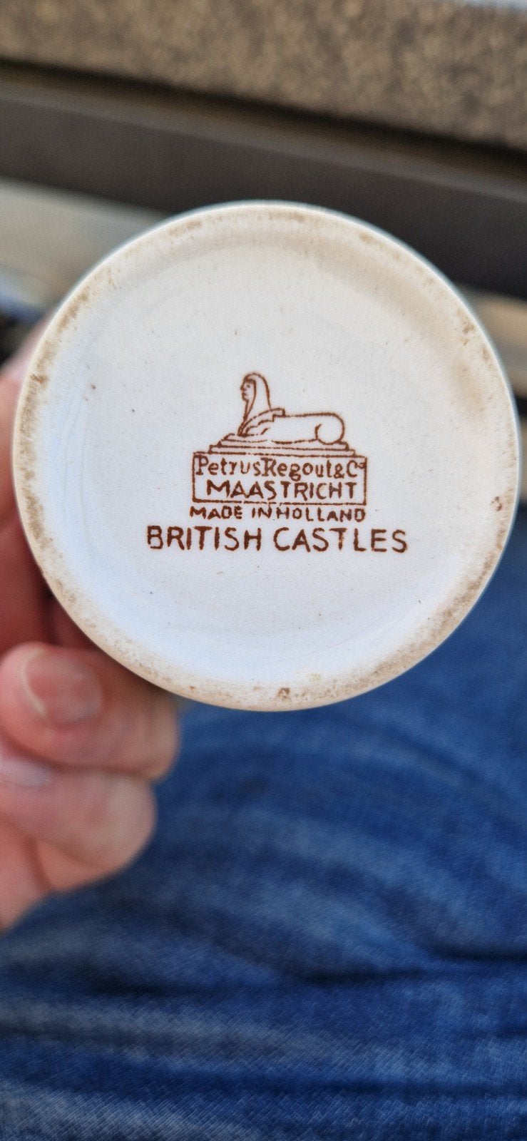 7 Petrus Regout & Co Maastricht 'British Castles' bekers, Ophalen of Verzenden